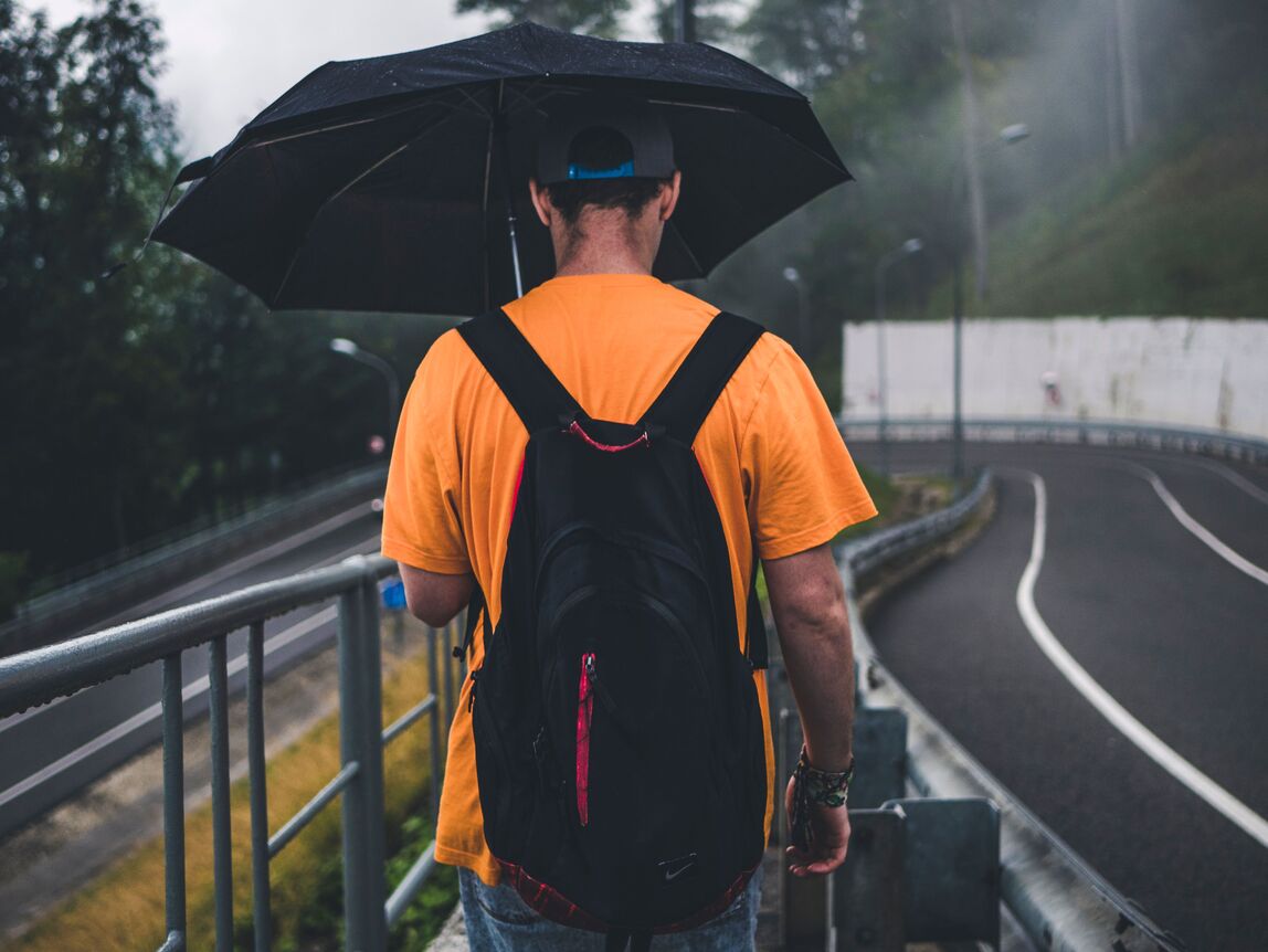 Rainy city commute