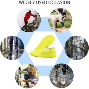 Silicone Waterproof Shoe Covers Reusable Non Slip Rain Overshoes