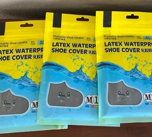 Waterproof Silicone Shoe Covers Non-Slip Overshoes New Sealed Lot Of 3 Pairs